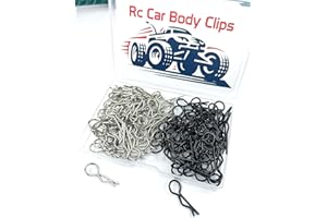 TEIRAY 130PCS RC Car Body Clips R Pins Universal Silver and Black for All 1/10 Scale Traxxas Redcat HPI Axial HSP 1/8 1/10 1/12 RC Car Truck Buggy Shell Body Clips Pins RC Vehicles Replacement Parts