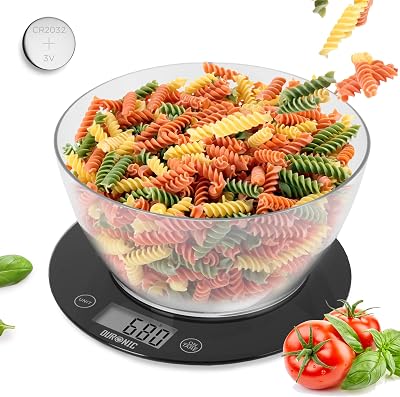 Duronic KS7000 Digital Kitchen Scales 5kg, 1.5L Bowl, Backlit Display, Tare