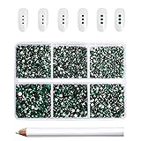 Beadsland 7200pcs Flatback Rhinestones,Green