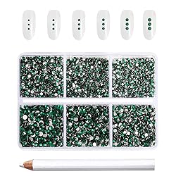 Beadsland 7200pcs Flatback Rhinestones,Green