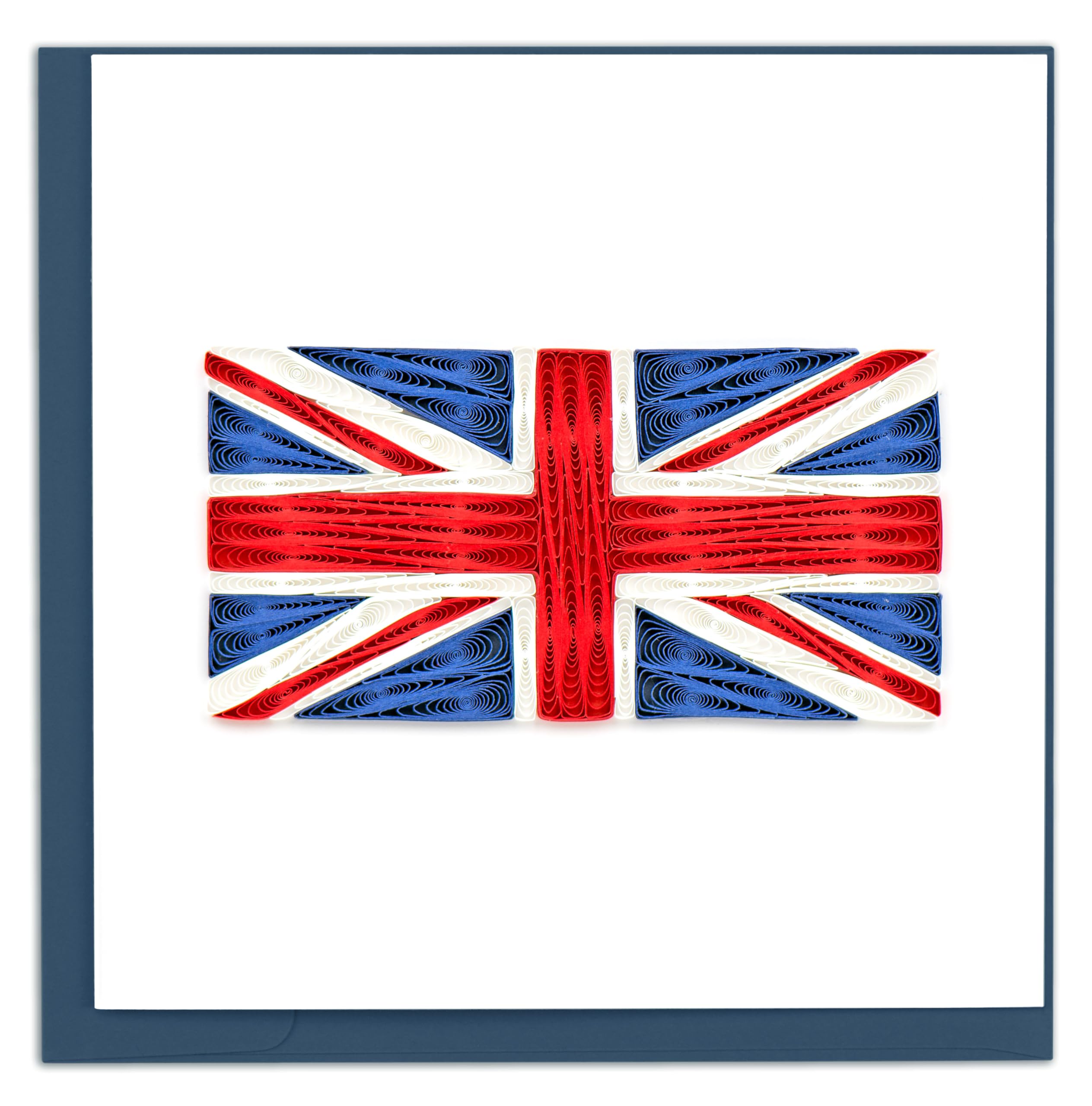 Quilling Union Jack Flag Hand-Finished Art Greeting Card Frameable Art - Suitable for Framing in a Card Frame - by The Quilling Card Company