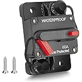 RED WOLF 80Amp Circuit Breaker for Boat Trolling Motor Marine ATV Vehicles Stereo Audio Electronic Battery System Inline Fuse