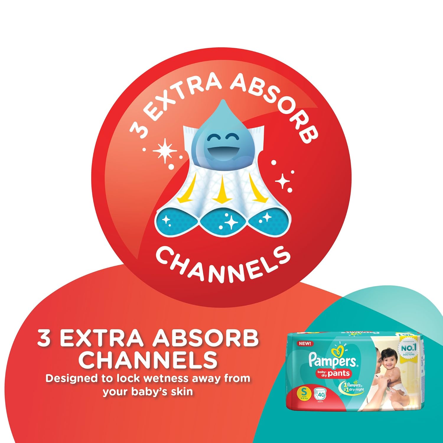 pampers pants small 40 pieces