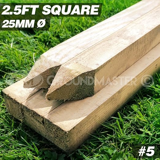 Groundmaster 2, 5 m estacas 750 mm madera de madera árbol de post ...