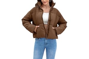Cityork Women's Winter Quilted Jackets Casual Long Sleeve Puffer Coat Padded Outwear Fall Fashion 2024 with Pockets