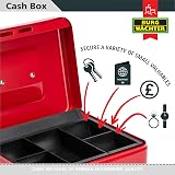 Burg-Wächter CB02R Money 5020 Cash Box Red 8 Inch with Keys view 4