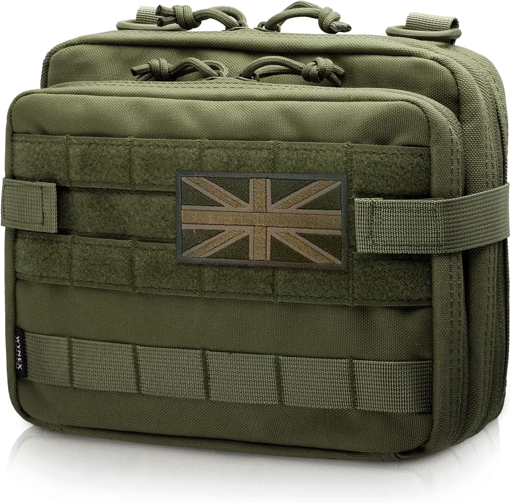 WYNEX Tactical Large Admin Pouch Double Layer 1000D Nylon Molle PALS