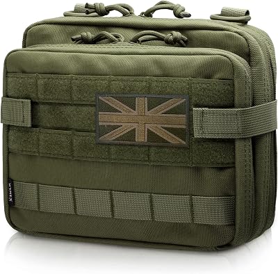 WYNEX Tactical Large Admin Pouch Double Layer 1000D Nylon Molle PALS