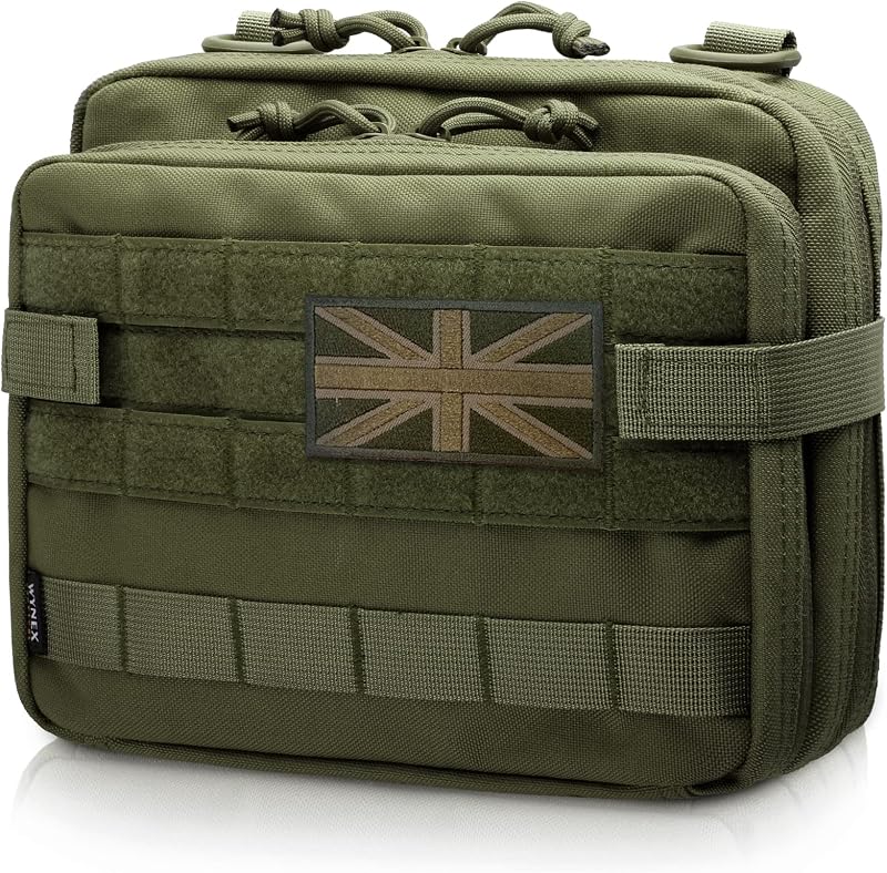WYNEX Tactical Large Admin Pouch Double Layer 1000D Nylon Molle PALS