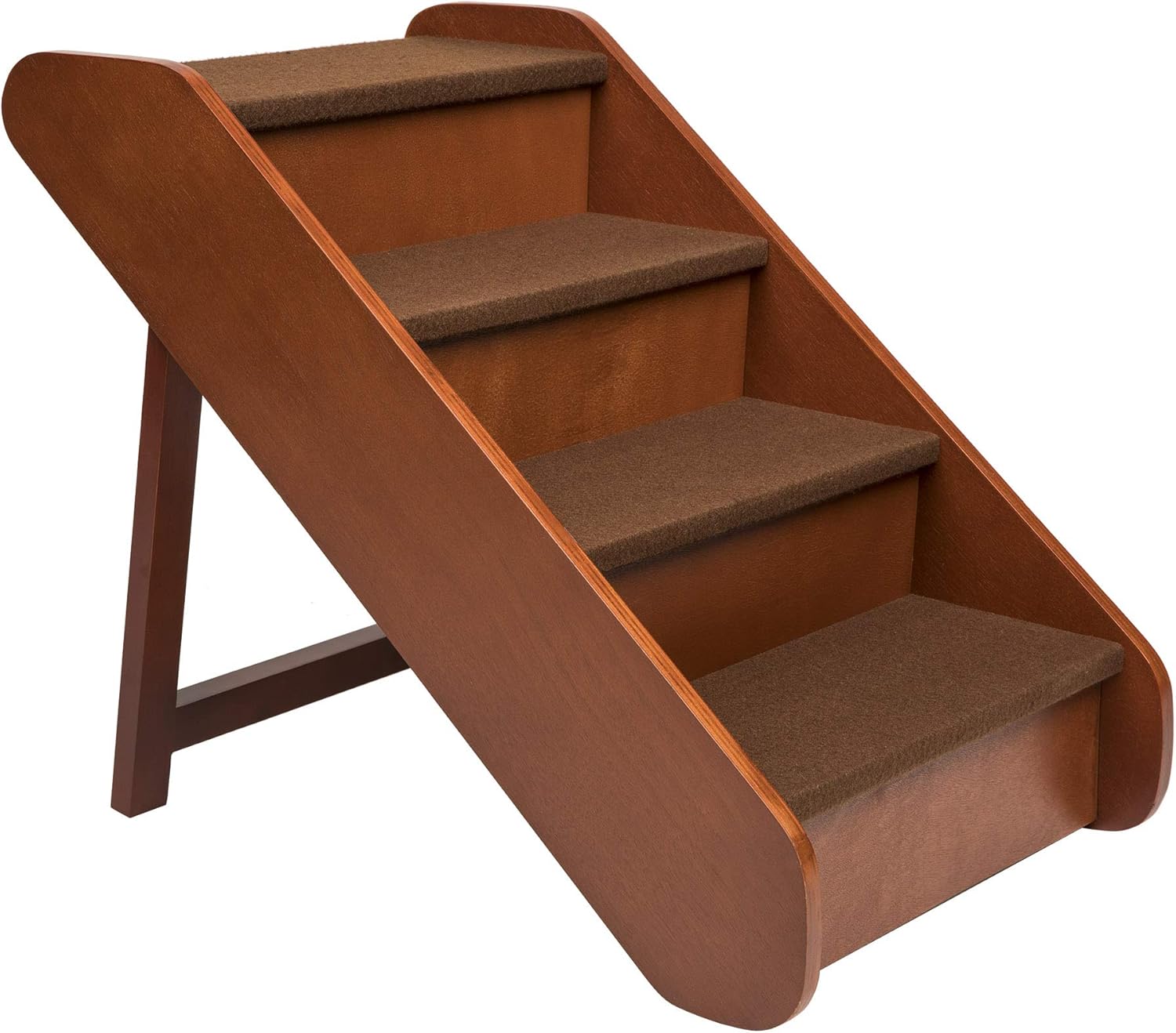 PetSafe CozyUp Folding Wood Pet Steps - PupSTEP Dog and Cat Stairs - Lightweight Durable Wooden Frame Supports up to 200 lb - Side Rails and Non-Slip Feet Provide Added Security - 25 inches : Pet Supplies