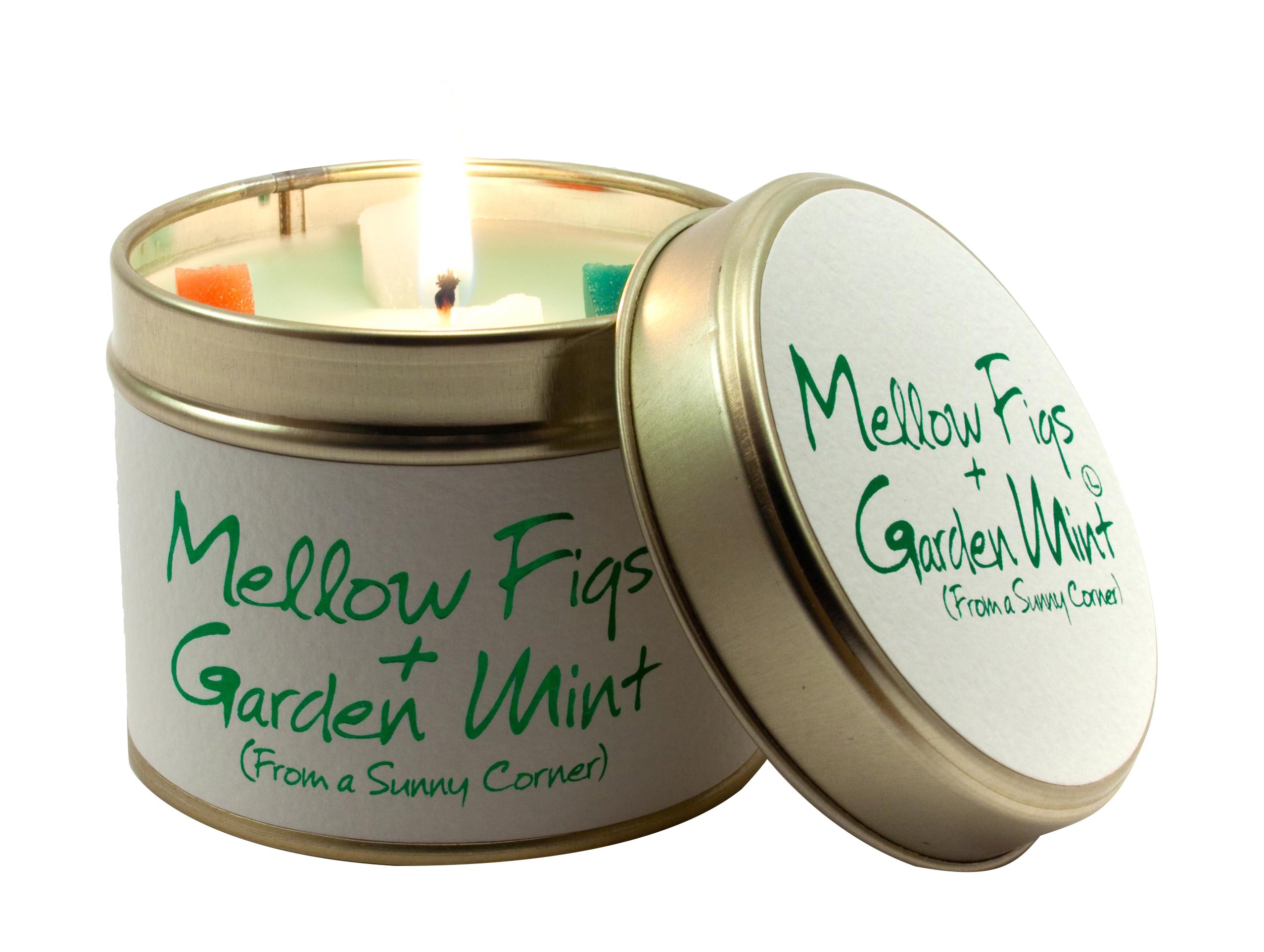 Lily-Flame Mellow Figs and Garden Mint, White