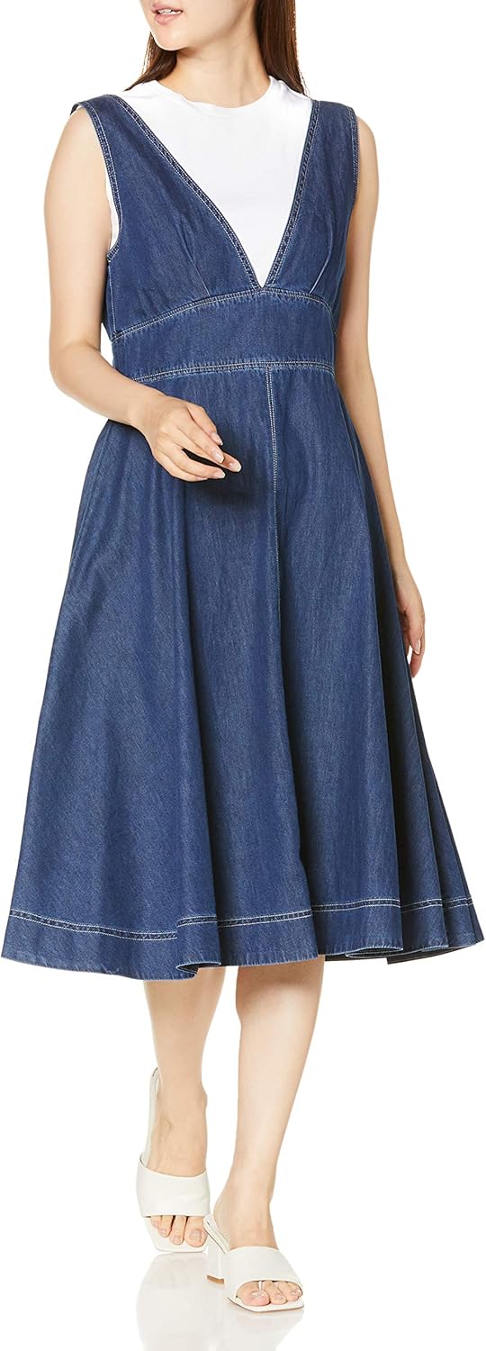 Amazon ジル バイ ジルスチュアート ワンピース ハイブリッドデニムフレアワンピース レディース ネイビー 日本 S 日本サイズs相当 スカート 通販