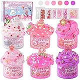 6 Pack Slimes, Pink Slime Kids, Cloud Slime kit for