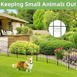 WELDUN Metal Garden Fence 590cm L x 41cm H 19 Pack Pet barrier view 6