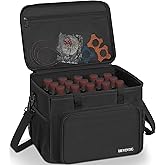 IBVIVIC 15 Slots Wireless System Microphone Case Bag, Mics Bag with Foam | Mic Storage Bag for Singing, Karaoke, Party Sound Equipment Carrying Case