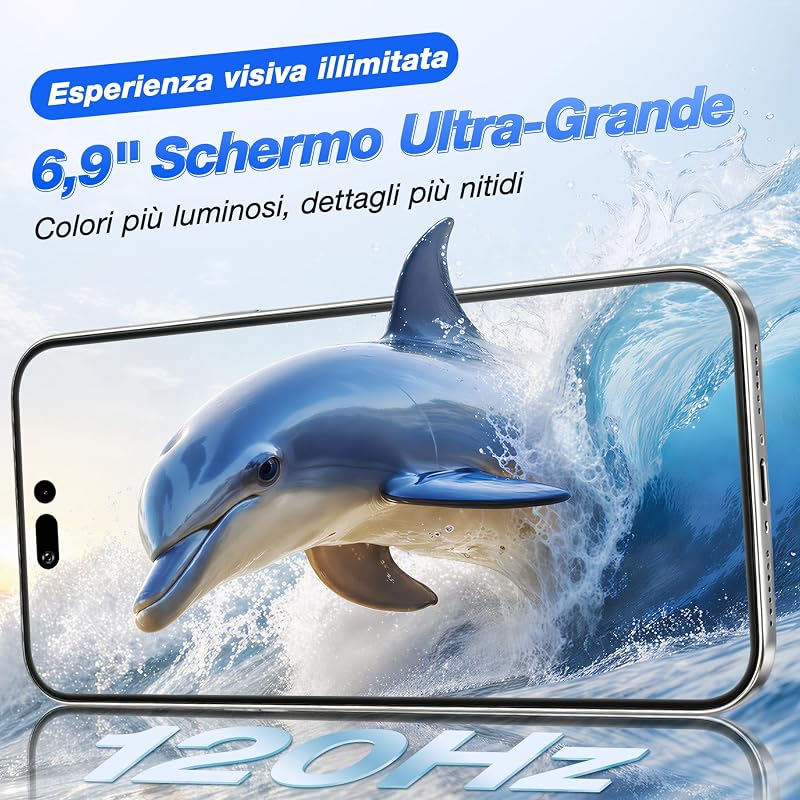 C17 PLUS Smartphone Android 16, 6.9" &120Hz, 24GB RAM+256GB ROM/1TB