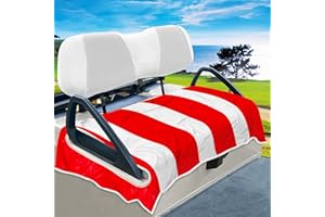 YOKYHOM Summer Golf Cart Seat Covers, Universal Golf Cart Front Seat Towel/Blanket Fit for EZGO/Yamaha/Club Car and More Golf Carts, Keeps Your Seat Cool and Clean, 100% Microfiber, 51''x 31''