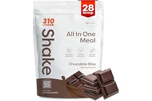 310 Nutrition All-In-One Meal Replacement Shake Powder - Plant-Based Protein Smoothie Blend w/High Fiber, Probiotics & Adaptogens - Low Carb, Vegan, Keto & Paleo Friendly - Chocolate Bliss - 28 Srv