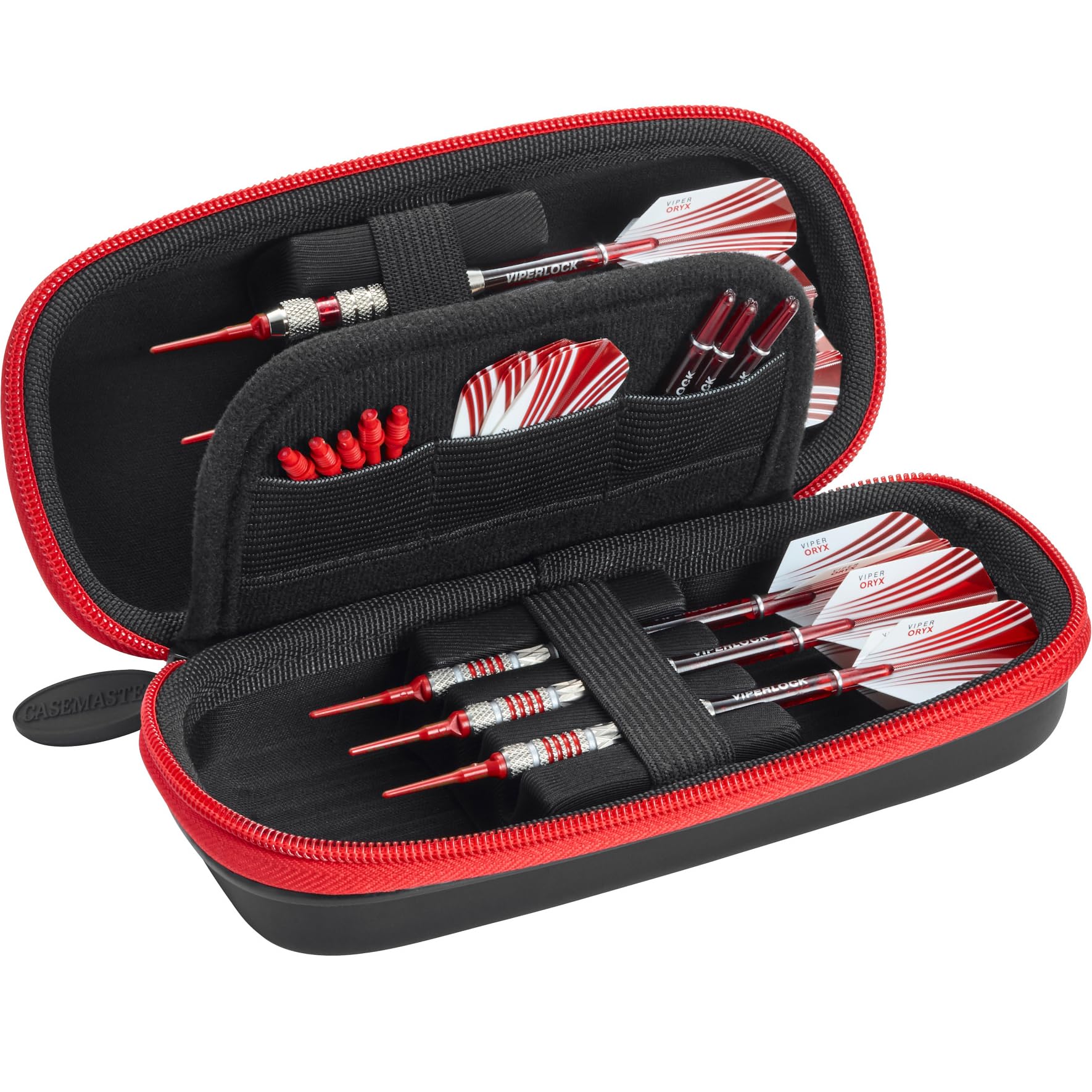 Casemaster Sentry Dart Case, Red Zipper