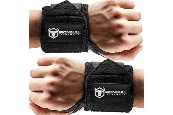 Wrist Wraps for Weightlifting - 18” Premium Quality Wrist Straps for Weight Lifting - Gym Wrist Straps for Bench Press, Power