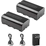 VILTROX 2 Pack 2200mAh USB-C Port Rechargeable Li-ion Battery NP-F550 for Video Conference Light VILTROX 116T 200T Ring Light