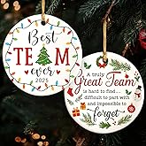 NewEleven Galentines Day Gifts for Coworkers - Best Team Ever Present, Thank You Gifts for Coworkers, Emotional Support Gift for Boss, Work Bestie - Galentines DayOrnament