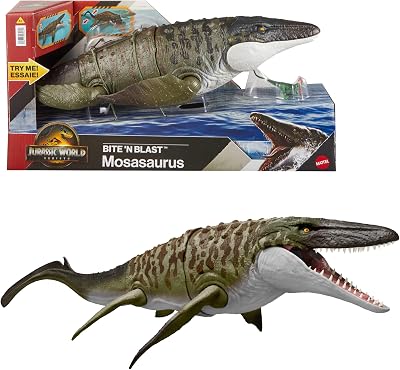 Jurassic World Mosasaurus à mâchoires puissantes et Mini Dinosaure