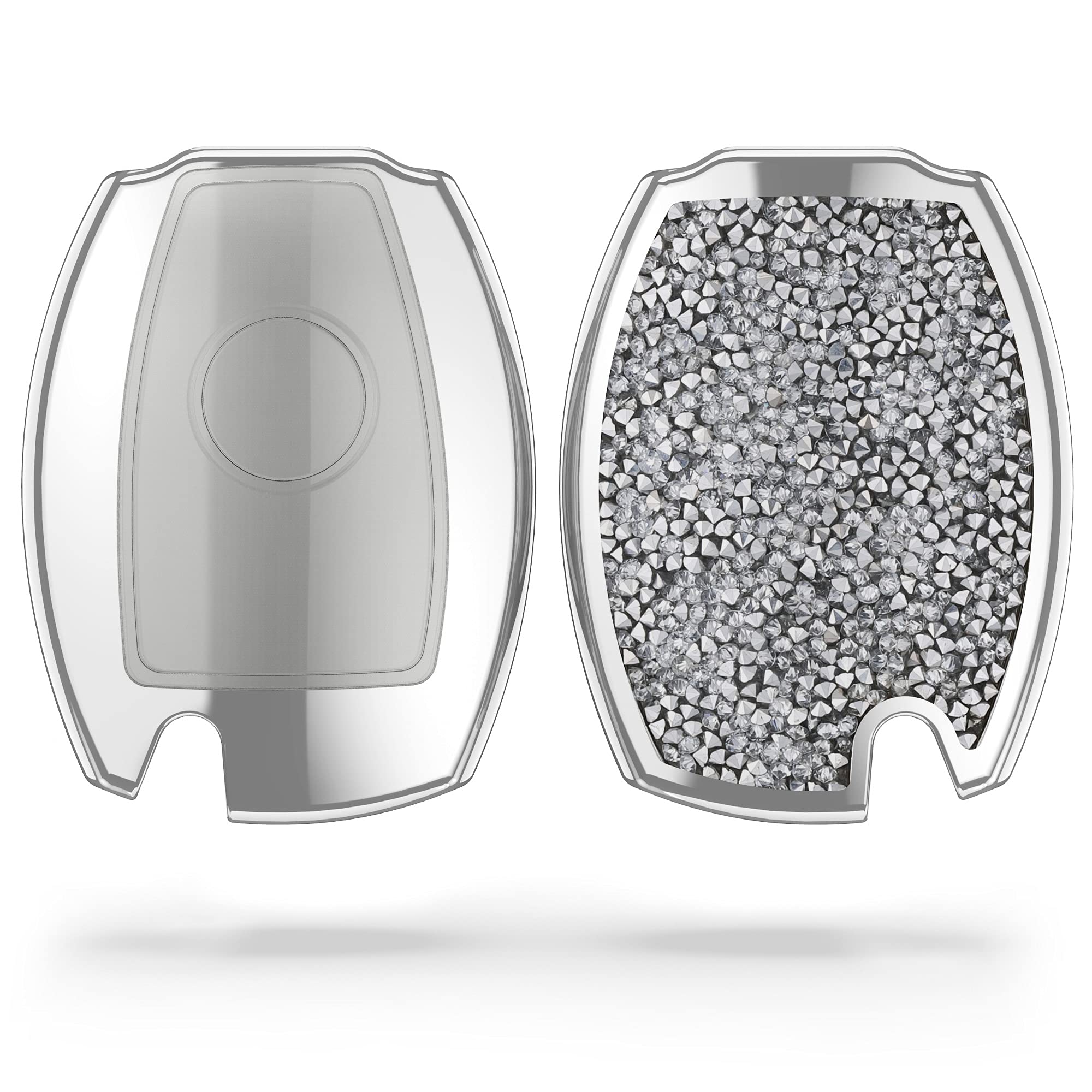 kwmobile Key Cover Compatible with Mercedes Benz - Silver