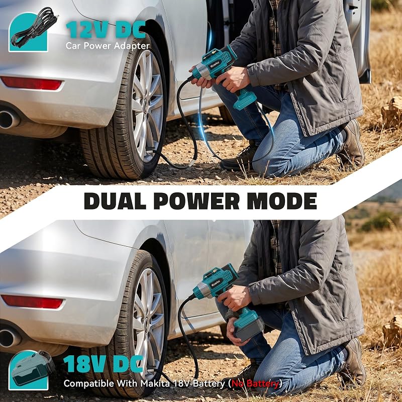 Compressor de ar portátil de 160 PSI compatível com Makita 20V (apenas produtos)