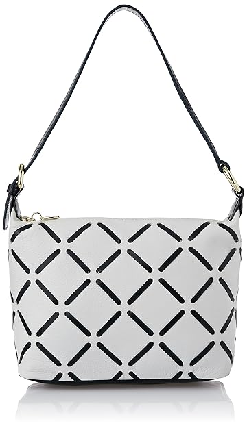 Hidesign Womens Handbag (White and Midnight Blue)