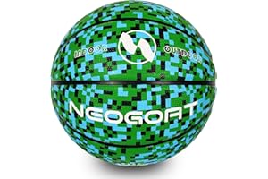 NEOGOAT Kids Youth Size 4/5 Basketball 25.5/27.5",Durable High-Bounce Thickened Rubber Youth 25.5/27.5" Basketball Size 4/5 for in & Outdoor Play, for Boys & Girls Gifts(Deflated)