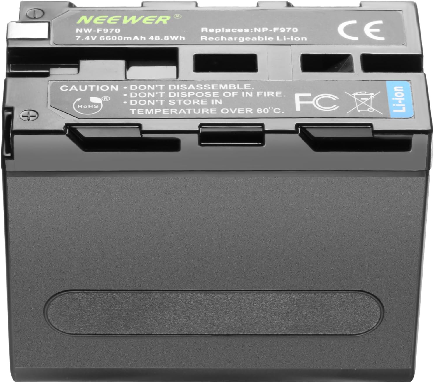Neewer 2 Pieces 6600mAh Replacement Li-ion Battery for Sony NP-F970 NP-F960 NP-F975 NP-F570 and LCD Dual Charger, Fit for Neewer CN160 FW568 F100 F200 FW700 and Other LED Video Light or Monitor: Home Improvement