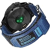 Compatible With Garmin Watch Band, Super Rugged Nylon Sports Strap With Woven Loop Design For Fenix/Forerunner/Approach/MARQ/Quatix/D2 Series, Tough Replacement Band For Men Women