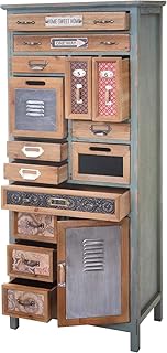 Mendler Apotheker-Schrank HWC-A43, Kommode, Tanne Holz massiv Vintage Shabby-Look 138x57x32cm