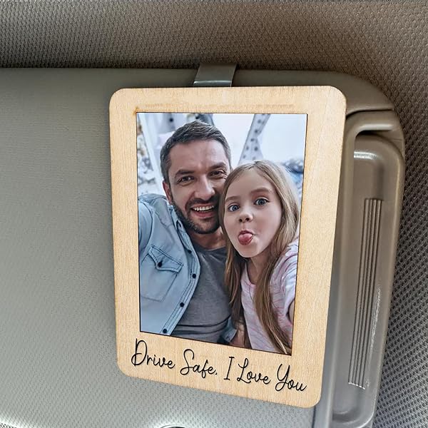 Custom Photo Car Visor Clip, Sun Visor Clip, Personalized Photo Car