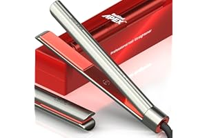 Bekind Apex 2-in-1 Hair Straightener Flat Iron | 1“ 460°F Straightener and Curler for All Hairstyles | UltraSmooth Tech | 15s Fast Heating & Temp Memory | Gift Set for Girls Wome (Galaxy Gray)