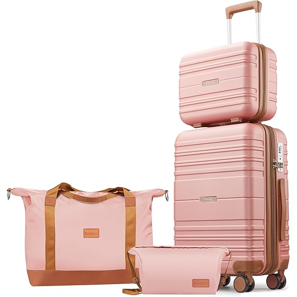 10周年記念 ケース ピンク Amazon.com | TRAVELEO 4 Piece Carry On Luggage Set 20 Inch