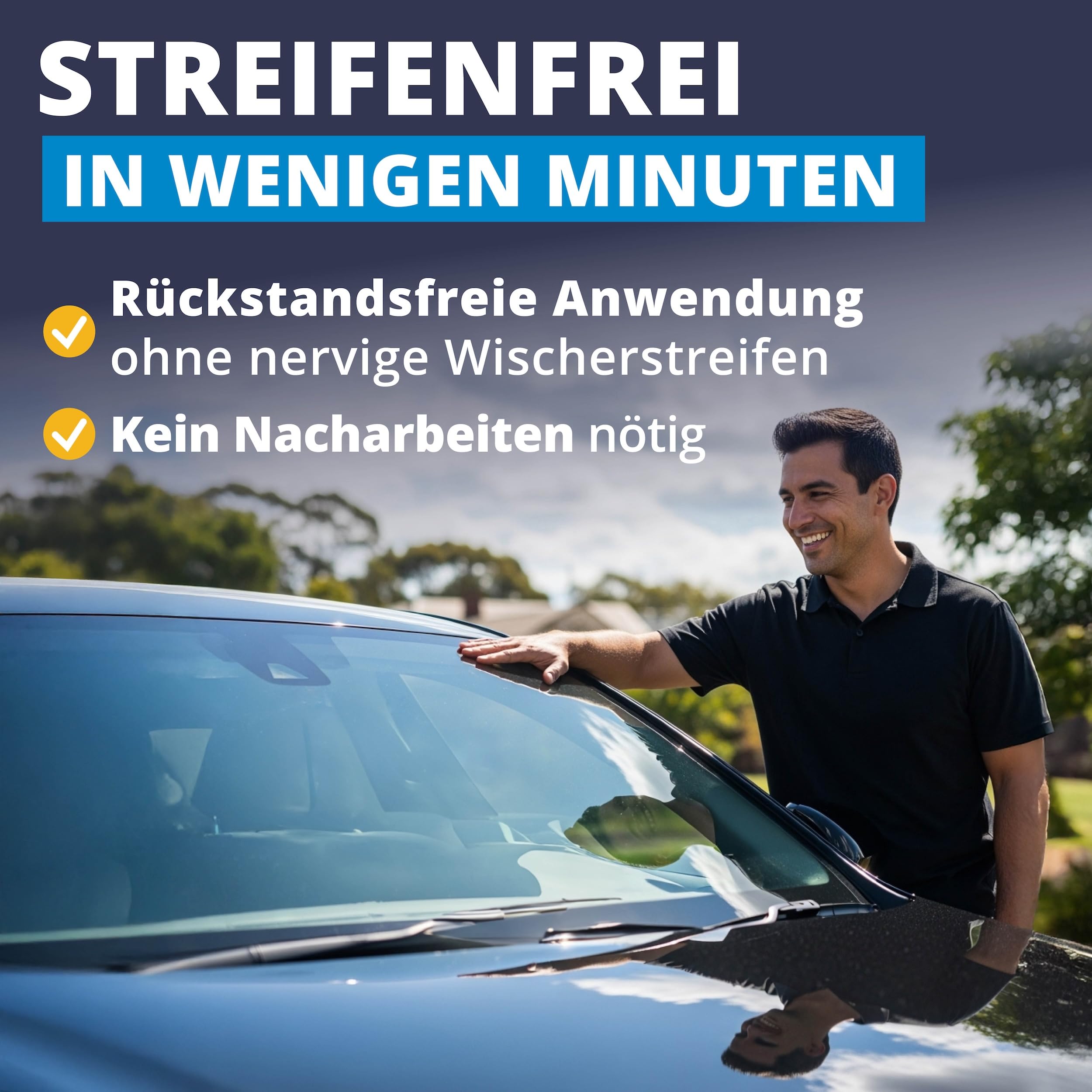 LICARGO® Scheibenversiegelung Auto - extremer Abperleffekt für klare Sicht - Glasversiegelung Auto für wasserabweisende Scheiben - Regenabweiser Autoscheiben mit Lotuseffekt (250ml) 3
