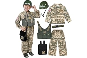 Dress Up America Army Costume for Boys – Military Soldier Special Forces Set – Kids Tactical Outfit for Halloween & Roleplay