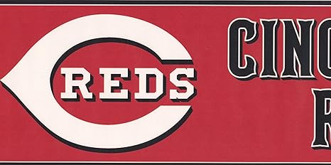 Amazon York Wallcoverings シンシナティ レッズmlb野球チームのファンスポーツ壁紙ボーダーモダンデザイン ロール15 X 6 壁紙