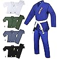POZTEV Brazilian Jiu Jitsu Gi for Men & Women BJJ Gi Grappling Kimonos Preshrunk Lightweight Fabric Martial Arts Uniform