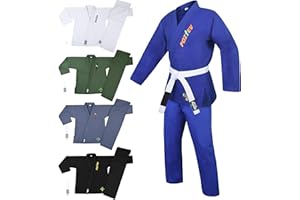 POZTEV Brazilian Jiu Jitsu Gi for Men & Women BJJ Gi Grappling Kimonos Preshrunk Lightweight Fabric Martial Arts Uniform