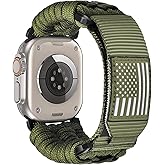 CAGOS Rugged Nylon Apple Watch Ultra 3/Ultra 2 Band for Men 49mm 46mm 45mm 44mm 42mm, Breathable Braided Nylon Strap Sport Loop Adjustable Wristbands for iWatch Bands Series 11 10 9 8 7 6 5 4 3 2 1 SE Ultra
