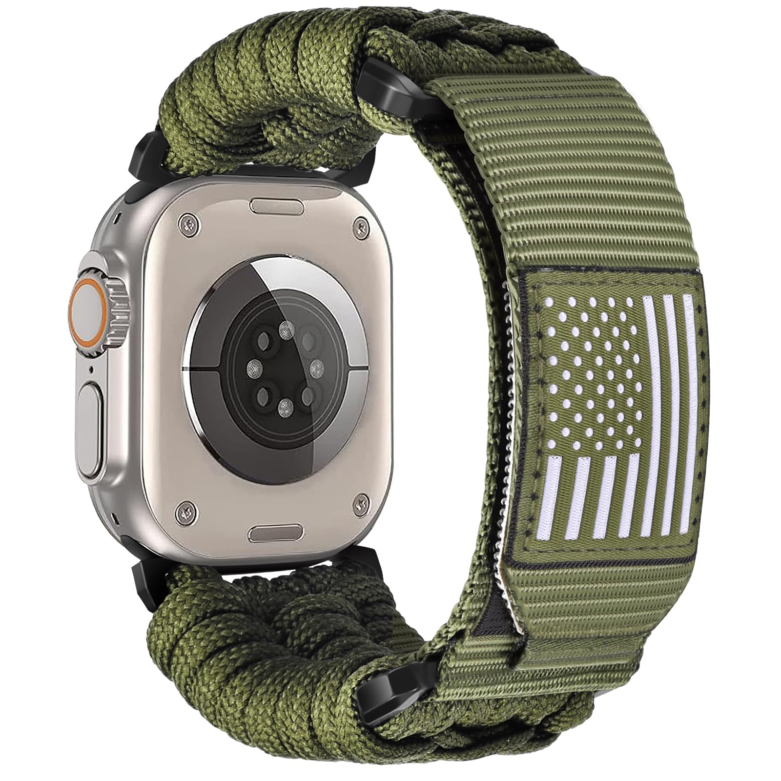 Photo 1 of CAGOS Rugged Nylon Apple Watch Ultra 2 Band Compatible with iWatch Band 49mm 46mm 45mm 44mm 42mm Men, Breathable Braided Nylon Strap Sport Loop Adjustable Wristbands for iWatch Bands Ultra 2/Ultra Series 10 9 8 7 6 5 4 3 2 1 SE