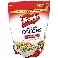 French's Original Crispy Fried Onions, 24 oz - One 24 Ounce Bag of Crunchy Fried Onions to Sprinkle on Salads, Potatoes, Chic