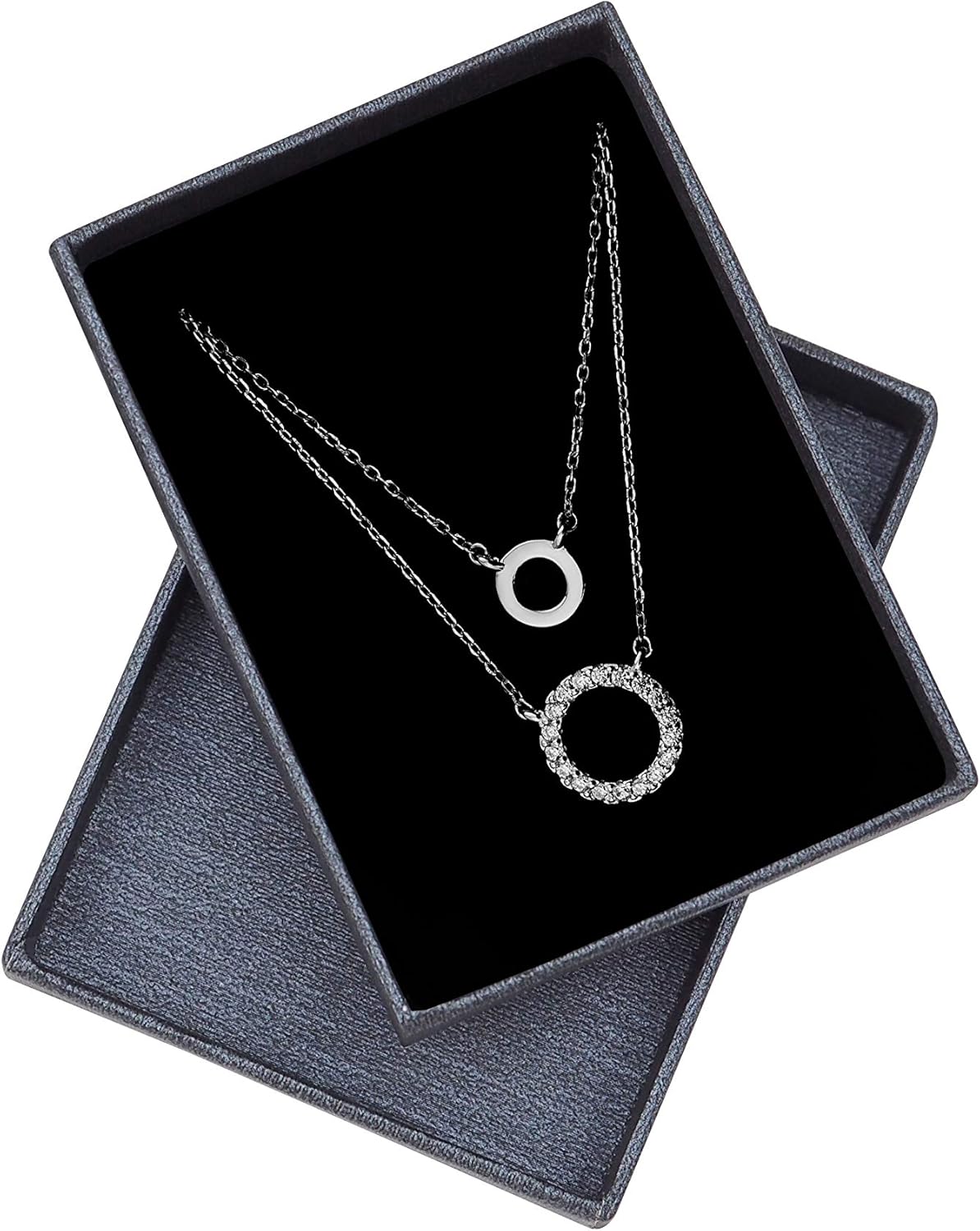 Sofia Milani - Women's Necklace 925 Silver - with Zirconia Stones - Circle Pendant - 50329, 45 cm - Image 3