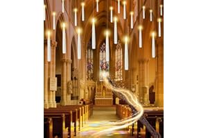 TENMIRO Christmas Decorations - 32pcs Floating Candles with Wand Magic Hanging Candles, Flameless Warm Light Flickering Battery Operated Candles, Floating LED Candle for Halloween Christmas Theme Party