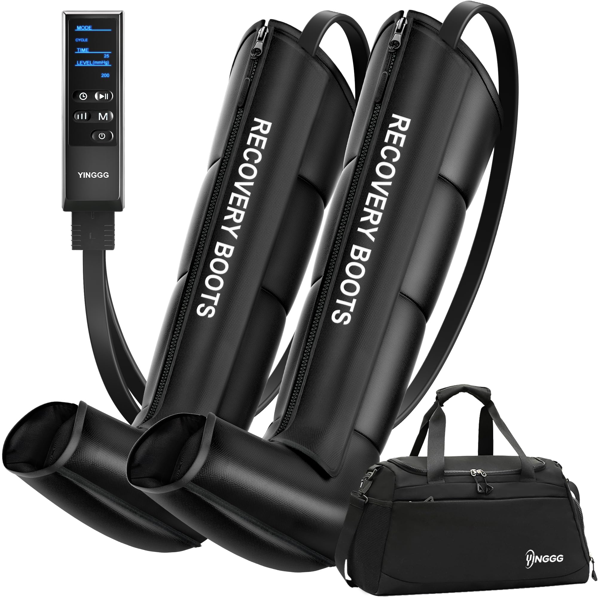 Photo 1 of YINGGG Air Leg Massager with Compression: Professional Full Compression Boots with Adjustable 9 Intensities, Leg Massager for Circulation and Fatigue Relief for Post-Workout(Medium)