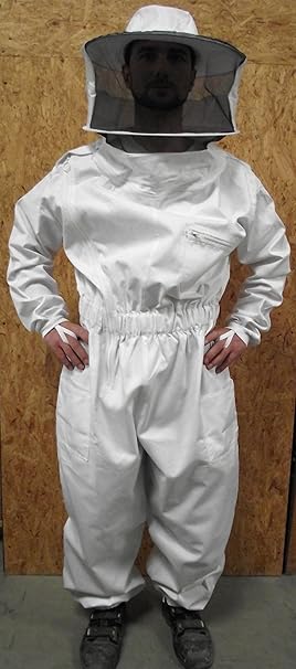 Qualitäts Bekleidung für Imker: Overall, Imkeranzug, Imkeroverall mit abnehmbarer Haube in der Größe M (50/52)