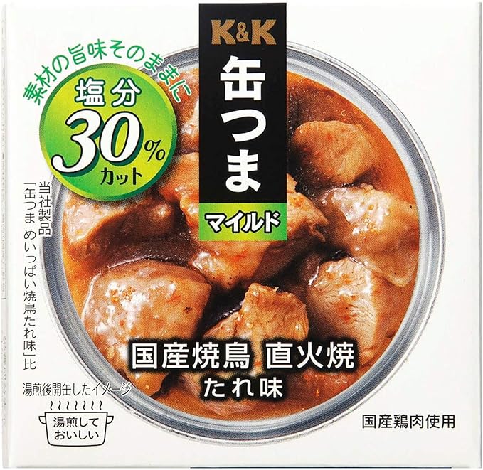 Amazon Kk 缶つまマイルド 国産焼鳥 直火焼 たれ味 70g 国分 肉の缶詰 瓶詰 通販